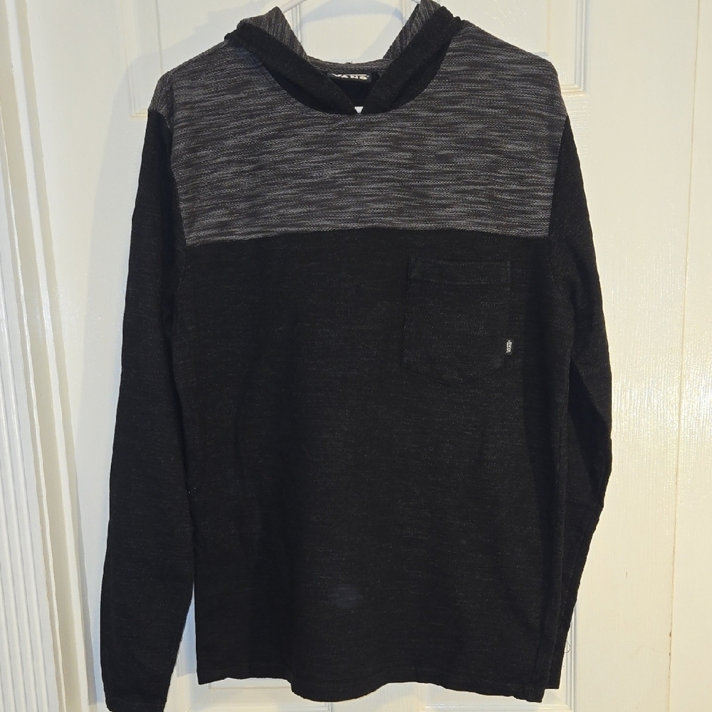 Vans Black and Gray Sweatshirt with Mock Neck